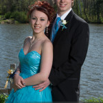prom photography ideas couple outdoors in blue